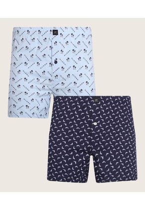 Boxer X2 Para Hombre Bragueta Amplio Color Azul Marca Patprimo #44000326