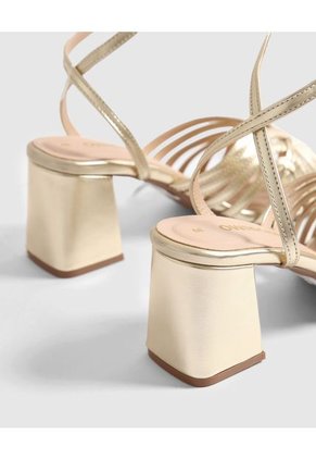 Sandalias Para Mujer  Color Dorado Marca Patprimo #30690093