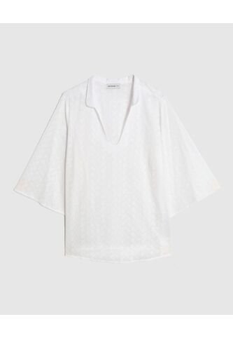 Blusa  Para Mujer Manga 3/4 Color Blanco Marca Patprimo #14121413 Patprimo