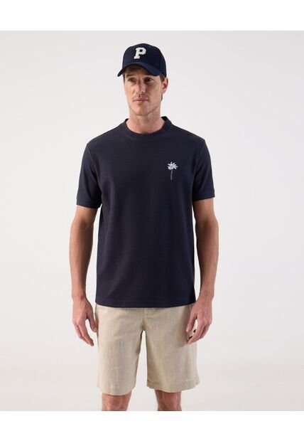 Camiseta  Para Hombre Manga Corta Cuello Redondo Color Azul Marca Patprimo #44097311