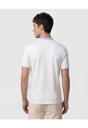 Polo Con Cuello Neru Y Pechera   Para Hombre Blanco Patprimo