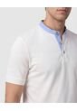 Polo Con Cuello Neru Y Pechera   Para Hombre Blanco Patprimo de Patprimo