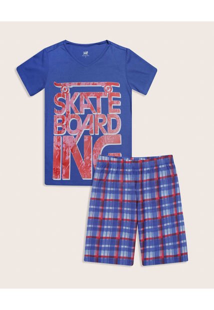 Pijama Para Niño M/C P/C Color Azul Rey Marca Patprimo #66040031