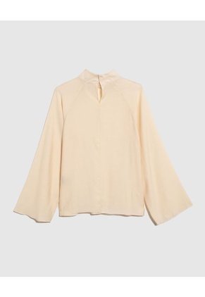Blusa Plisada Cuello Alto  Para Mujer Amarillo Patprimo