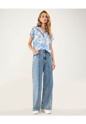 Blusa Para Mujer Manga Corta Color Azul Claro Marca Patprimo #30123387