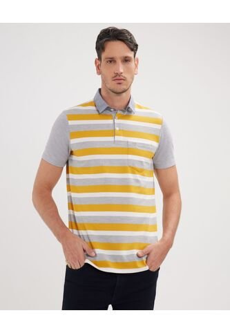 Polo Para Hombre Cuello Maquina Con Bolsillo Color Gris  Marca Patprimo #44112600 Patprimo