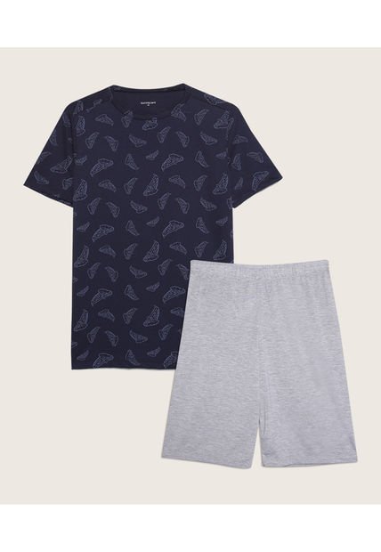 Pijama Para Niño M/C P/C Color Azul  Marca Patprimo #63040036