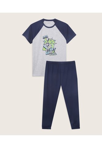 Pijama Para Niño M/C P/L Color Gris  Marca Patprimo #63040044 Patprimo