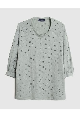 Camiseta  Para Mujer Manga 3/4 Cuello Redondo Color Verde Marca Patprimo #30093801 Patprimo