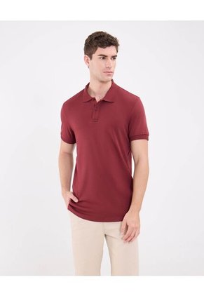 Polo Para Hombre Cuello Tejido Sin Bolsillo Color Vino Marca Patprimo #44112737