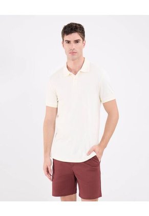 Polo Para Hombre Cuello Tejido Sin Bolsillo Color Crema Marca Patprimo #44112737