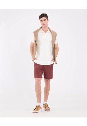 Polo Para Hombre Cuello Tejido Sin Bolsillo Color Crema Marca Patprimo #44112737