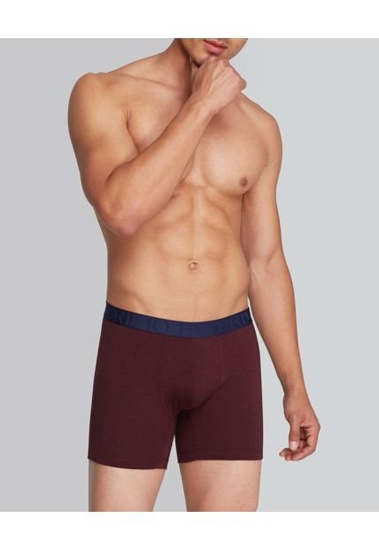 Boxer Para Hombre Filete Medio Color Vino Marca Patprimo #44000292