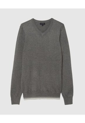 Saco Para Hombre Cuello V Color Gris  Marca Patprimo #44330201