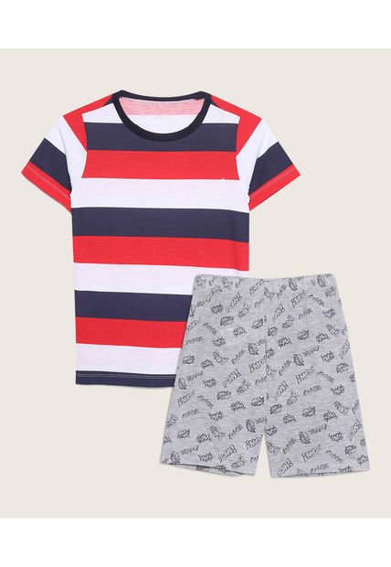 Pijama Para Niño M/C P/C Color Rojo  Marca Patprimo #66040047