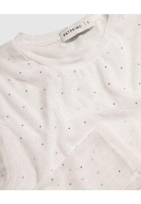 Camiseta Para Mujer Manga Larga Cuello Redondo Color Crema Marca Patprimo #30093613