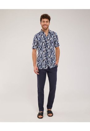 Camisa Para Hombre Manga Corta Sin Bolsillo Color Azul  Marca Patprimo #44012912