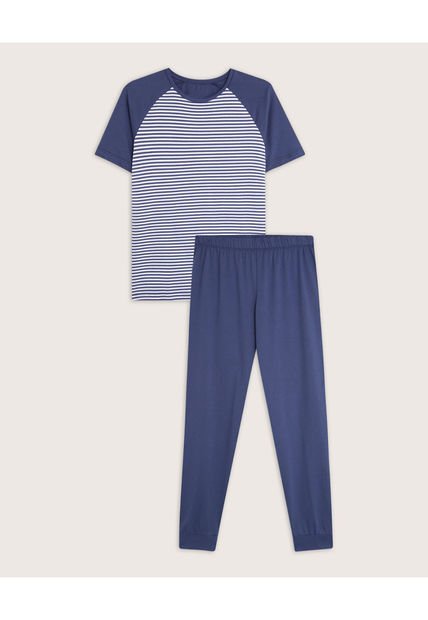 Pijama Para Niño M/C P/L Color Azul  Marca Patprimo #63040039