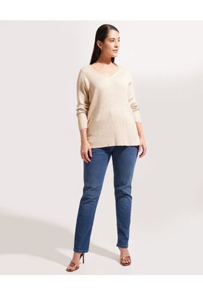 Saco Para Mujer Cuello V Color Beige Marca Patprimo #14330209