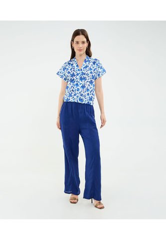 Pantalón Para Mujer Multiusos Plano Color Azul Marca Patprimo #30071966 Patprimo
