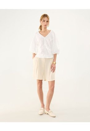 Blusa Para Mujer Manga Corta Color Blanco Marca Patprimo #30123427