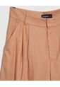 Pantalón En Efecto Lino  Para Mujer Café Patprimo de Patprimo