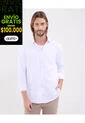 Camisa Corbatera Manga Larga  Para Hombre Blanco Patprimo de Patprimo