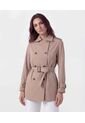 Chaqueta Trench Con Cinturón   Para Mujer Café Patprimo de Patprimo