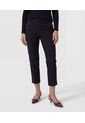 Pantalón Capri Con Botón A Contraste   Para Mujer Negro Patprimo de Patprimo