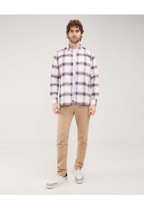 Camisa Para Hombre Manga Larga Con Bolsillo Color Beige Marca Patprimo #44012999