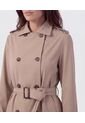 Chaqueta Trench Con Cinturón   Para Mujer Café Patprimo de Patprimo