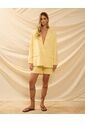 Blazer De Silueta Estructurada   Para Mujer Amarillo Patprimo de Patprimo