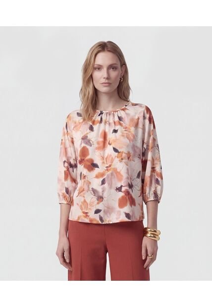 Blusa  Para Mujer Manga 3/4 Color Naranja Marca Patprimo #30127831