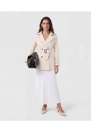Saco De Punto Cuello En V   Para Mujer Beige Patprimo