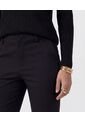Pantalón Capri Con Botón A Contraste   Para Mujer Negro Patprimo de Patprimo