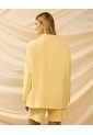 Blazer De Silueta Estructurada   Para Mujer Amarillo Patprimo de Patprimo