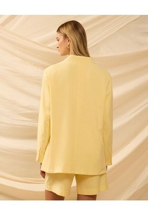 Blazer De Silueta Estructurada   Para Mujer Amarillo Patprimo