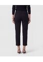 Pantalón Capri Con Botón A Contraste   Para Mujer Negro Patprimo de Patprimo