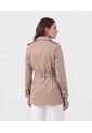 Chaqueta Trench Con Cinturón   Para Mujer Café Patprimo de Patprimo