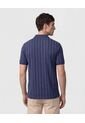 Polo Con Rayas Verticales   Para Hombre Azul Patprimo de Patprimo