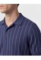 Polo Con Rayas Verticales   Para Hombre Azul Patprimo de Patprimo