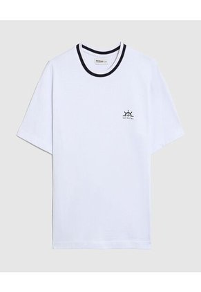Camiseta Para Hombre Manga Corta Cuello Redondo Color Blanco Marca Patprimo #44098362