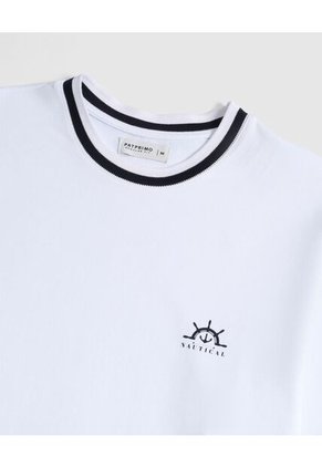 Camiseta Para Hombre Manga Corta Cuello Redondo Color Blanco Marca Patprimo #44098362