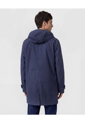 Chaqueta Tipo Parka Con Capucha   Para Hombre Azul Patprimo