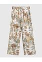 Pantalón Fluido Estampado   Para Mujer Amarillo Patprimo de Patprimo