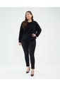 Saco Tejido Con Brillos  Para Mujer Negro Patprimo de Patprimo