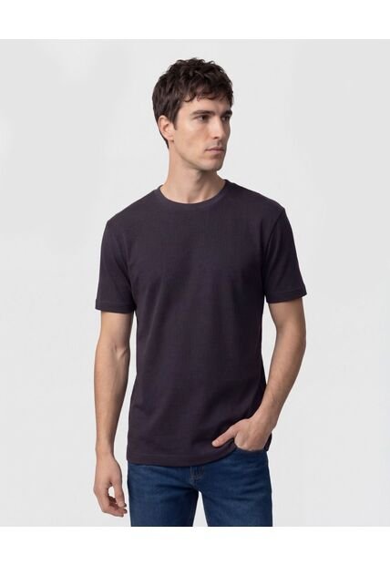Camiseta Regular Fit Unicolor   Para Hombre Azul Patprimo