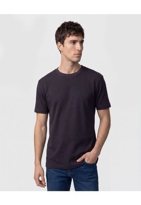 Camiseta Regular Fit Unicolor Para Hombre Azul Patprimo