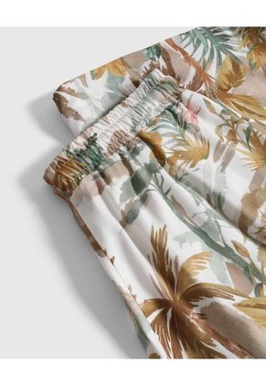 Pantalón Fluido Estampado   Para Mujer Amarillo Patprimo