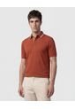 Polo Con Pechera En Contraste   Para Hombre Naranja Patprimo de Patprimo